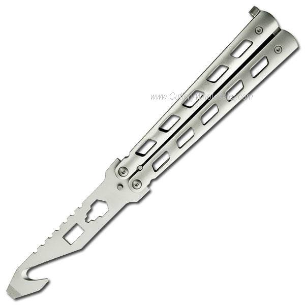 Silver Rescue Utility Practice Butterfly With Hook - Tophatter's Army Products & Self Defense Collectible Weapons - Tophatter Daily Deals